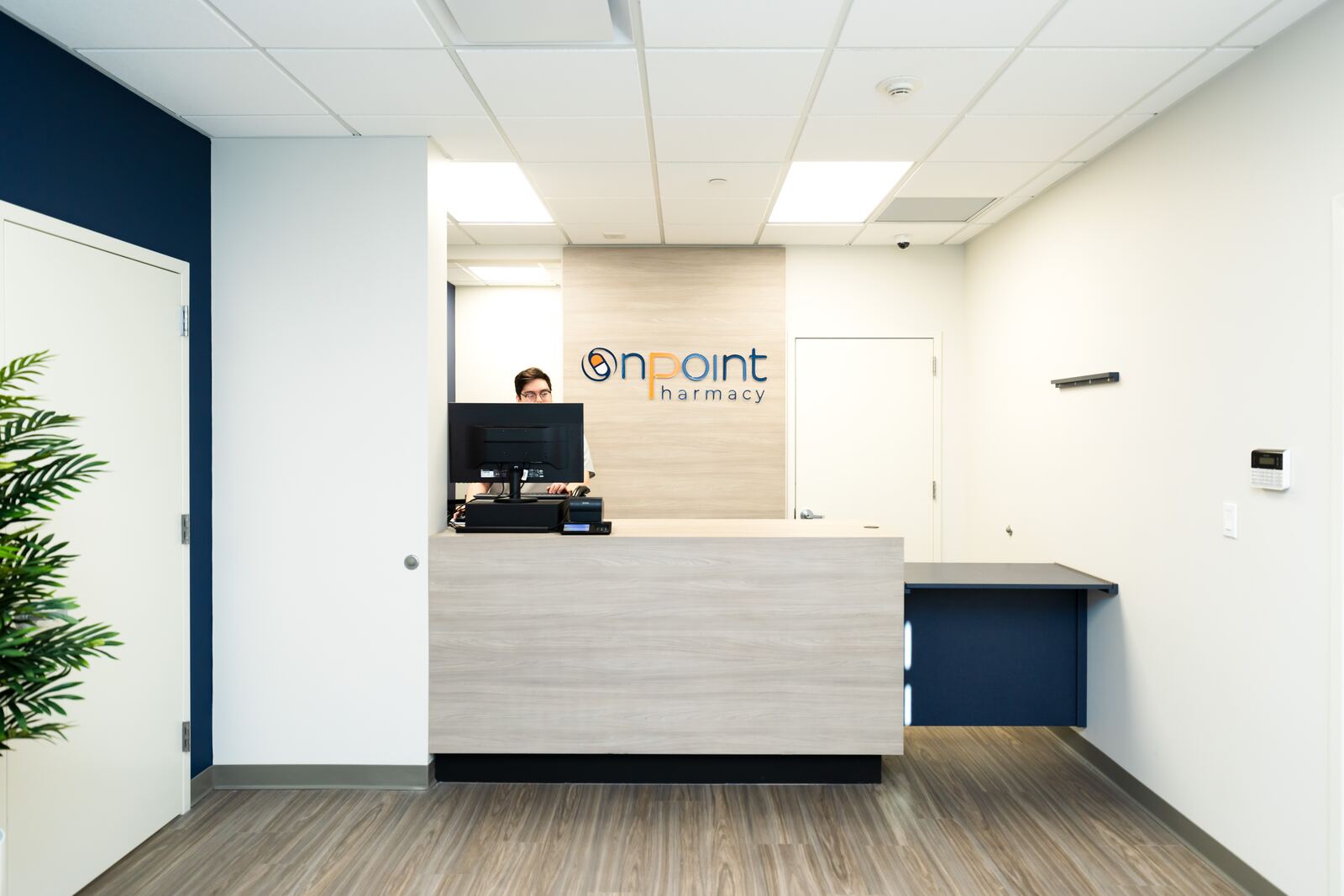 The pharmacy counter at OnPoint Carle Place